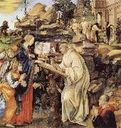 Fra Filippo Lippi The Vision of St Bernard oil painting artist